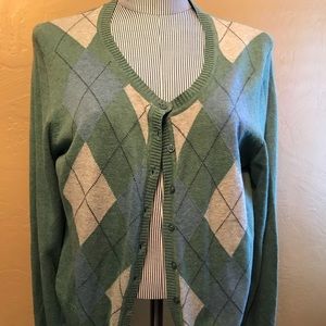 DONATED Argyle Cardigan